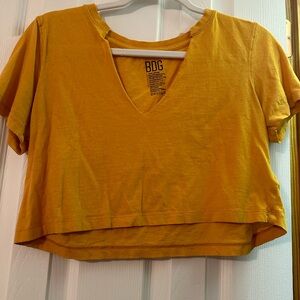yellow crop top